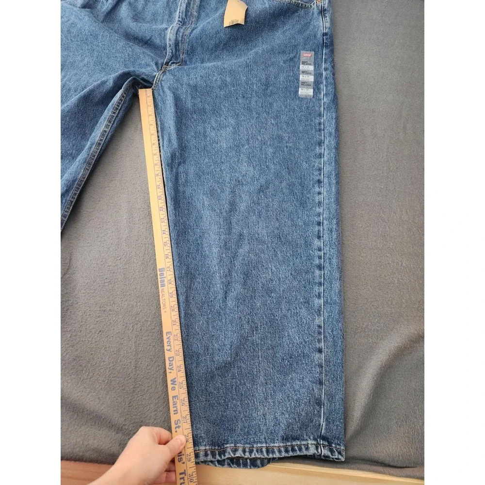 Levis 550 Jeans Mens 56x30 Blue Relaxed Fit Tapered Leg Big Tall Denim Pants NEW